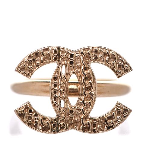 chanel logo ring gold|chanel ring vintage.